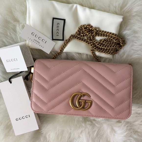 ❌SOLD❌GUCCI mini marmont light pink crossbody bag - Picture 3 of 8